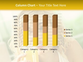 Successful Only Female Smiling PowerPoint Template