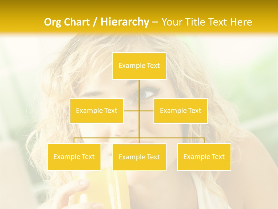Successful Only Female Smiling PowerPoint Template