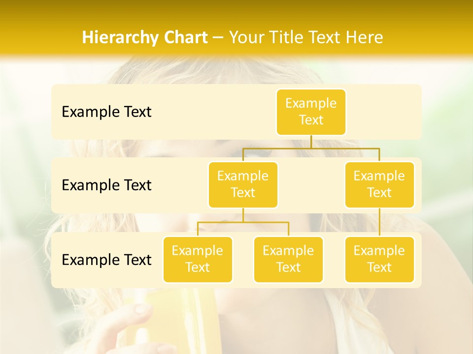 Successful Only Female Smiling PowerPoint Template