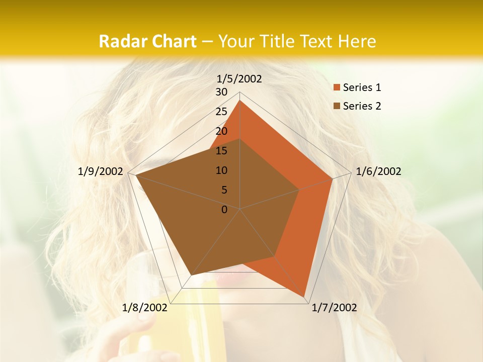 Successful Only Female Smiling PowerPoint Template