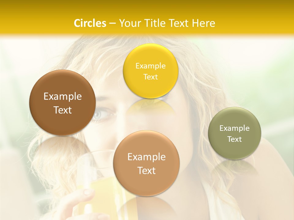 Successful Only Female Smiling PowerPoint Template