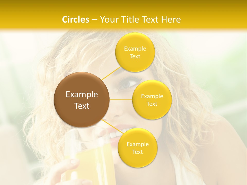 Successful Only Female Smiling PowerPoint Template