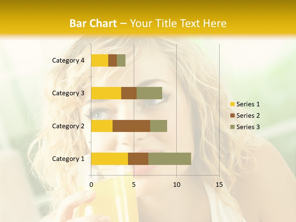 Successful Only Female Smiling PowerPoint Template