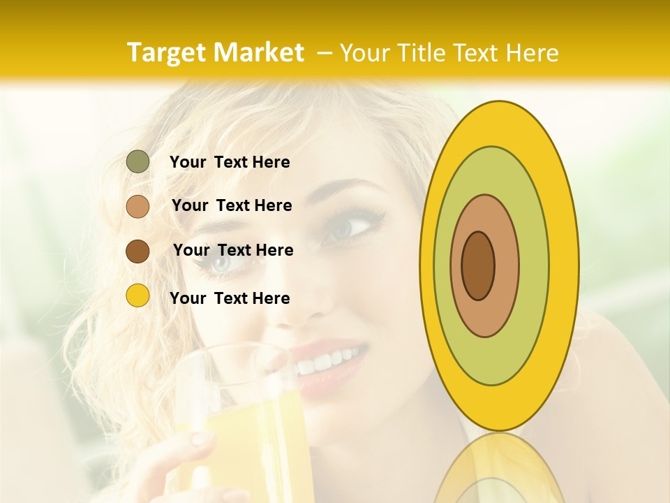 Successful Only Female Smiling PowerPoint Template