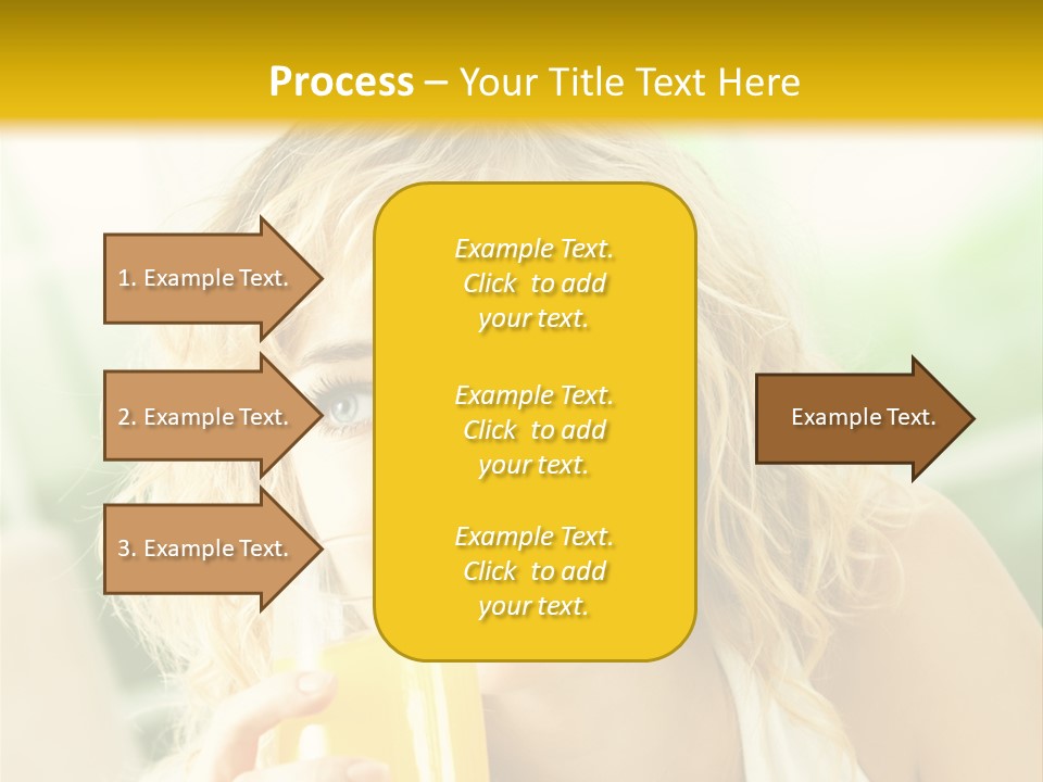 Successful Only Female Smiling PowerPoint Template