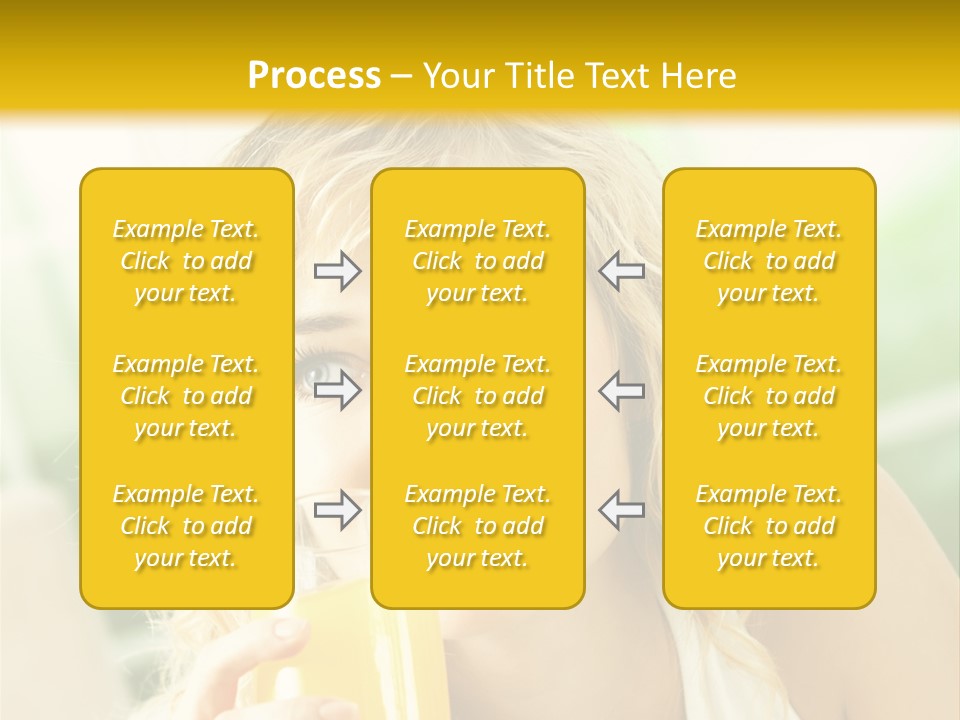 Successful Only Female Smiling PowerPoint Template