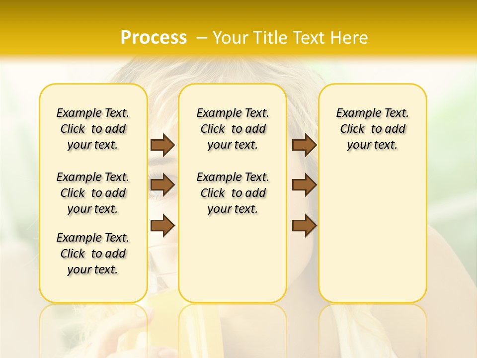 Successful Only Female Smiling PowerPoint Template