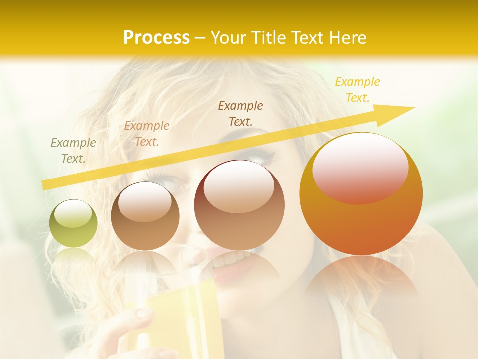 Successful Only Female Smiling PowerPoint Template