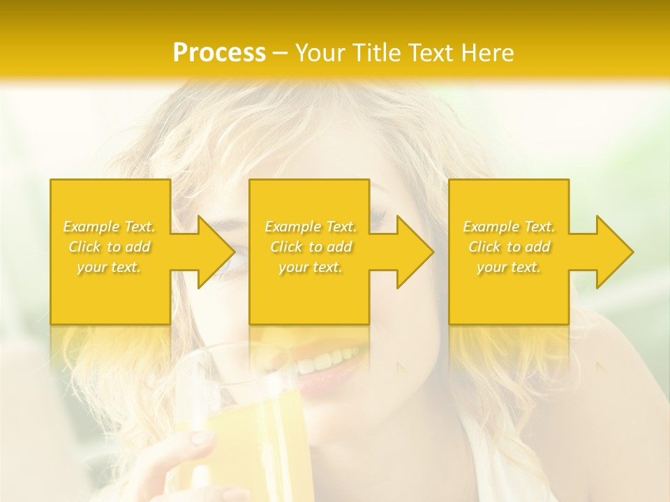 Successful Only Female Smiling PowerPoint Template