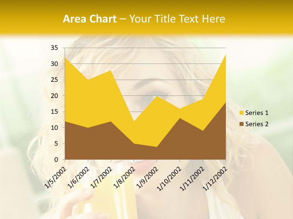 Successful Only Female Smiling PowerPoint Template
