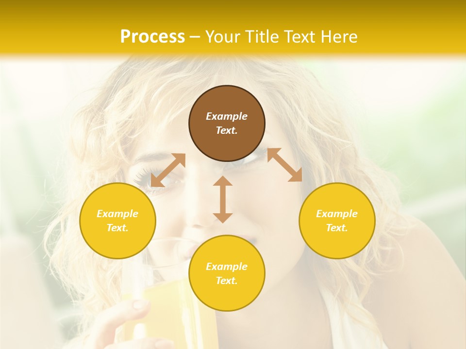Successful Only Female Smiling PowerPoint Template
