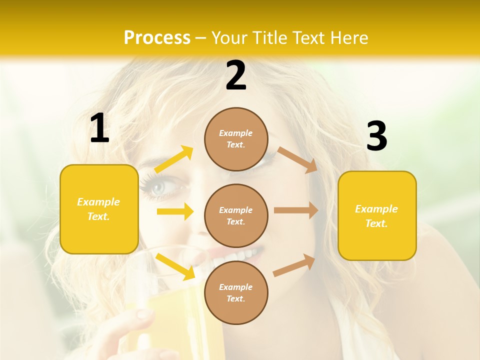 Successful Only Female Smiling PowerPoint Template