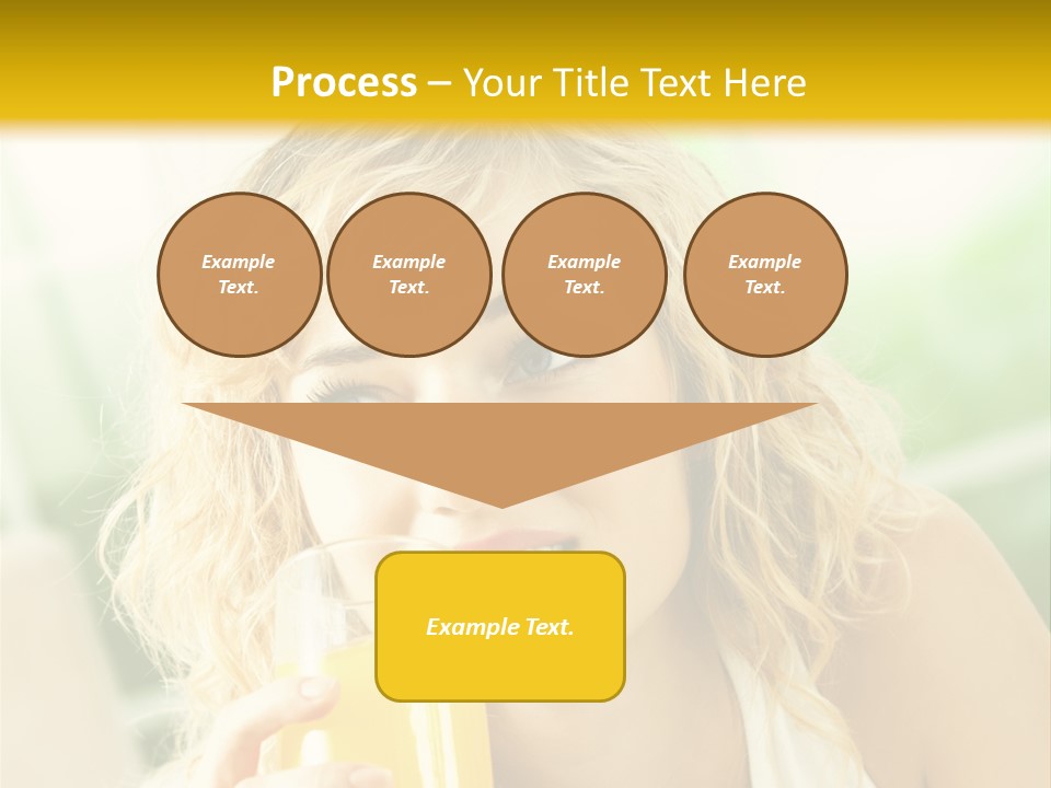 Successful Only Female Smiling PowerPoint Template