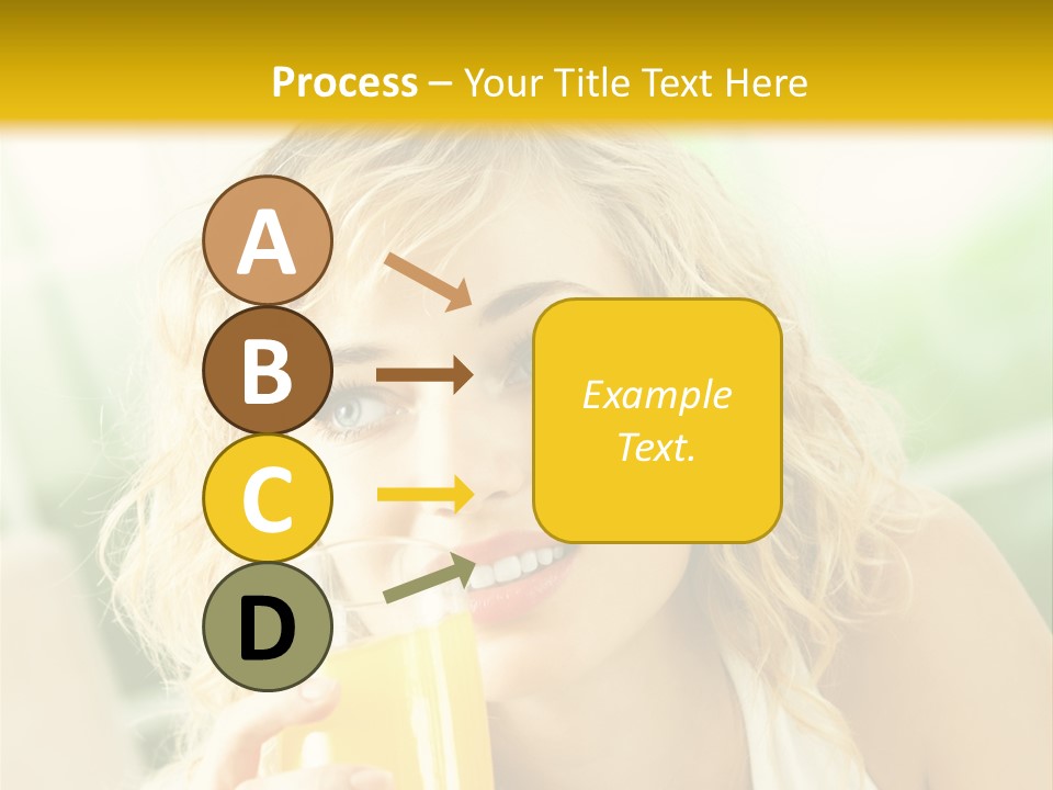 Successful Only Female Smiling PowerPoint Template