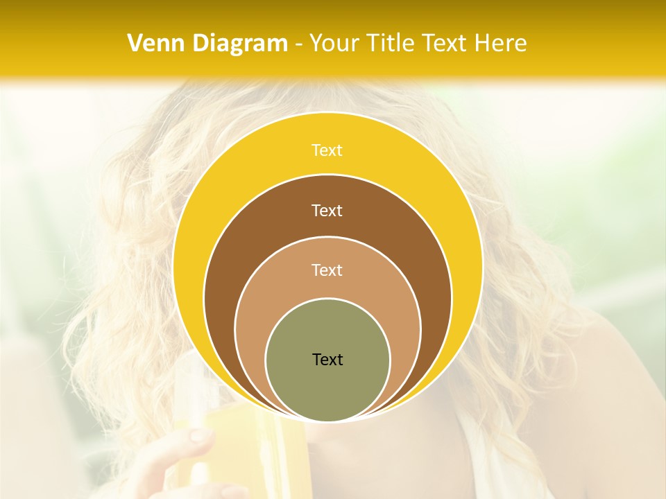 Successful Only Female Smiling PowerPoint Template