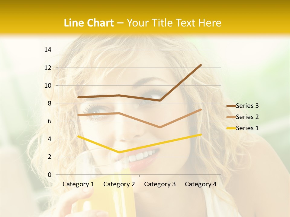 Successful Only Female Smiling PowerPoint Template