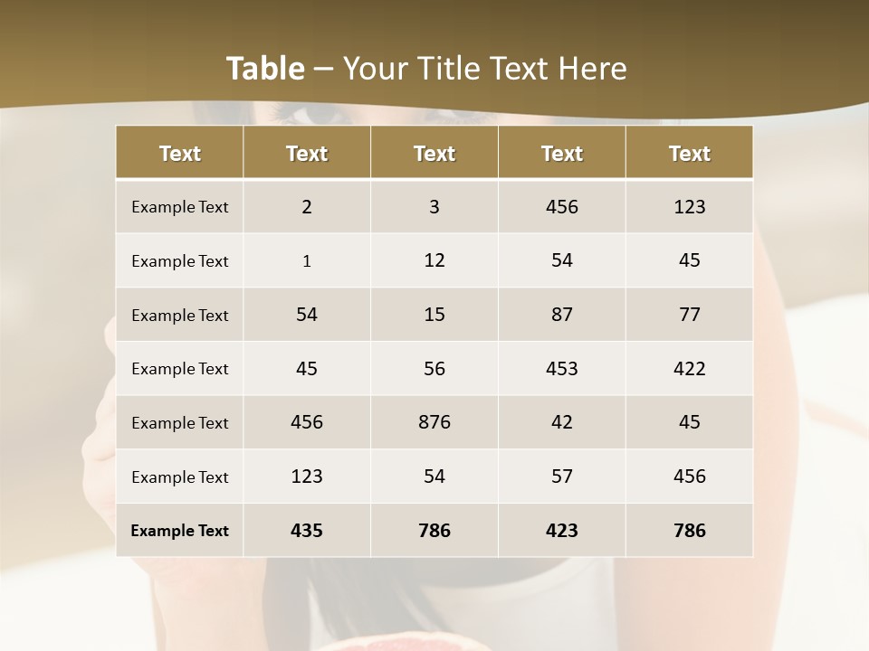 Attractive Indoor Food PowerPoint Template