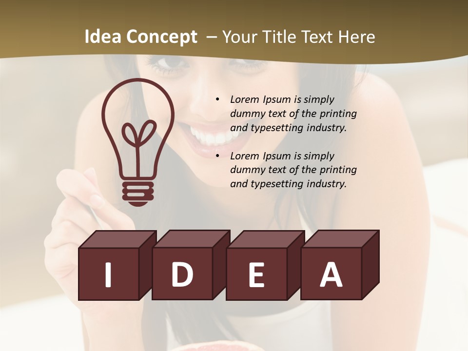 Attractive Indoor Food PowerPoint Template