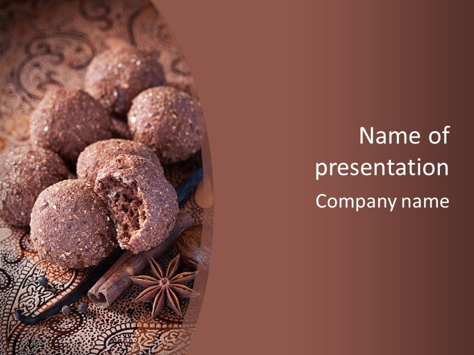 Snack Chocolate Spice PowerPoint Template