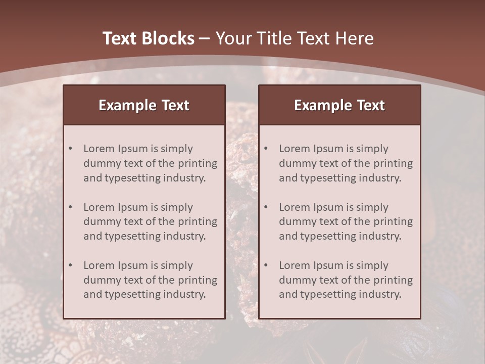 Snack Chocolate Spice PowerPoint Template