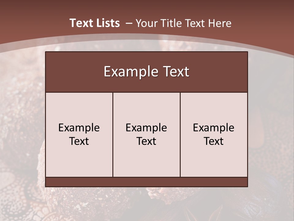 Snack Chocolate Spice PowerPoint Template