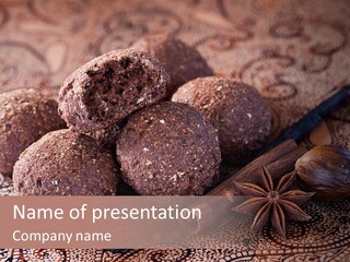 Closeup Nobody Biscuit PowerPoint Template