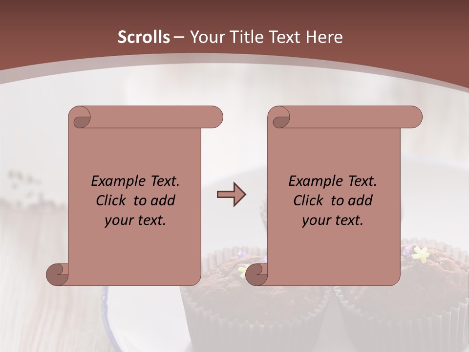 Cupcake Creamer Paper PowerPoint Template