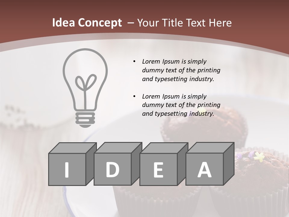 Cupcake Creamer Paper PowerPoint Template