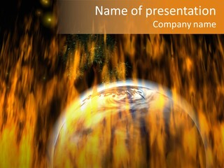 Planetarium Flames Himmelsk PowerPoint Template