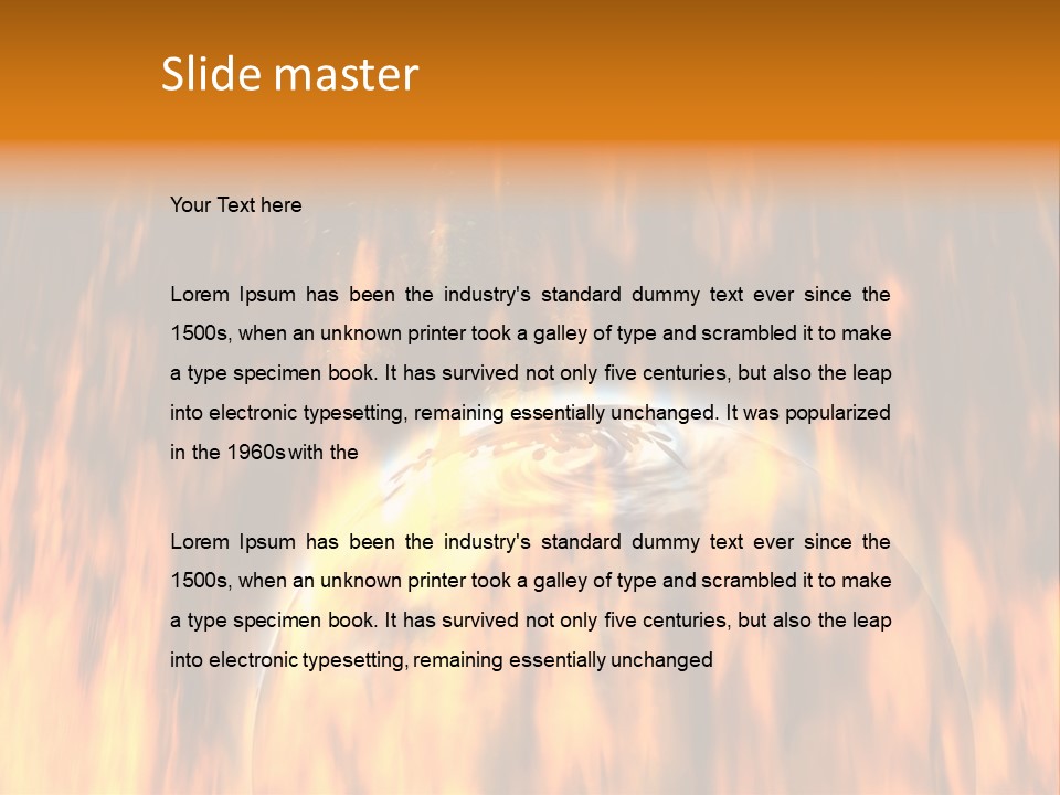 Planetarium Flames Himmelsk PowerPoint Template