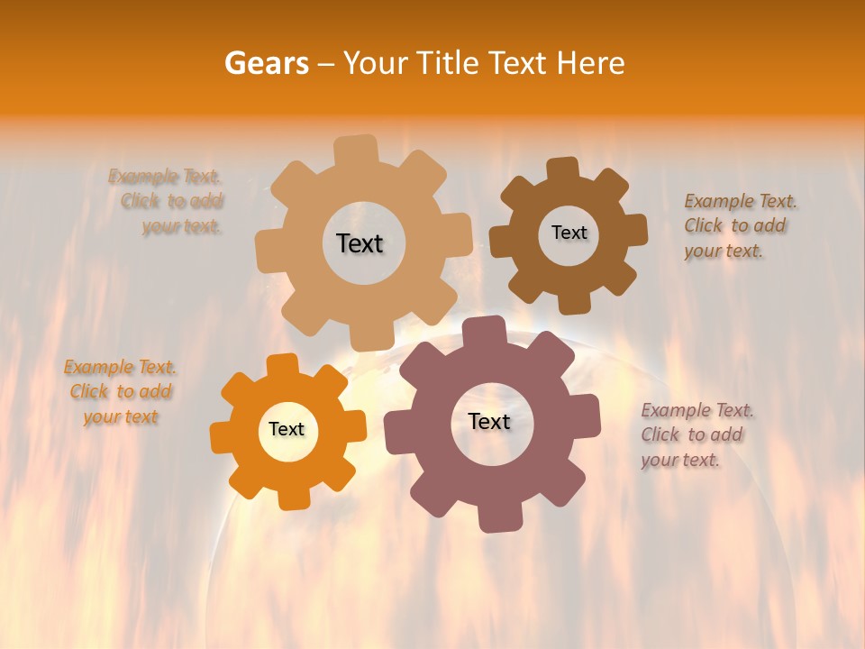 Planetarium Flames Himmelsk PowerPoint Template