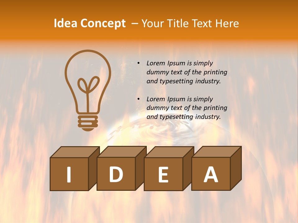 Planetarium Flames Himmelsk PowerPoint Template