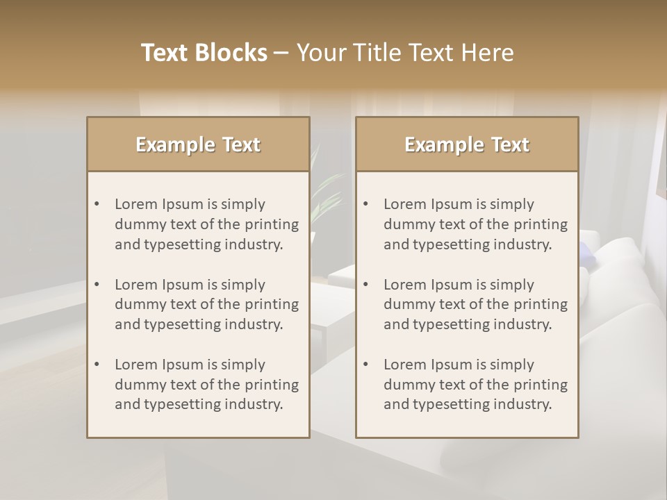 Furniture Artificial Textile PowerPoint Template