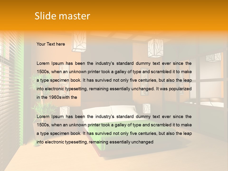 Comfortable Decorating Sleeping PowerPoint Template