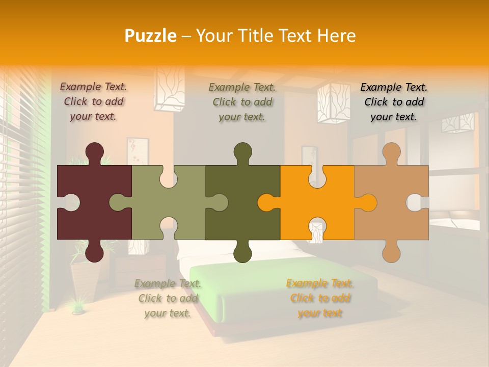 Comfortable Decorating Sleeping PowerPoint Template