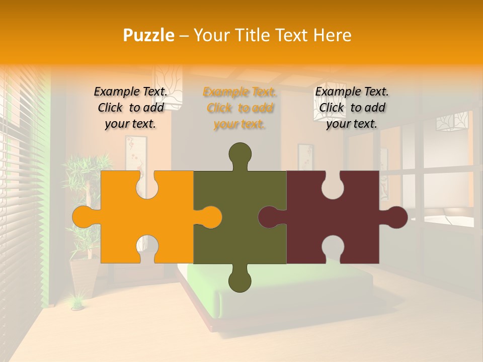 Comfortable Decorating Sleeping PowerPoint Template