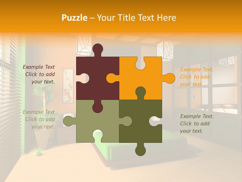 Comfortable Decorating Sleeping PowerPoint Template