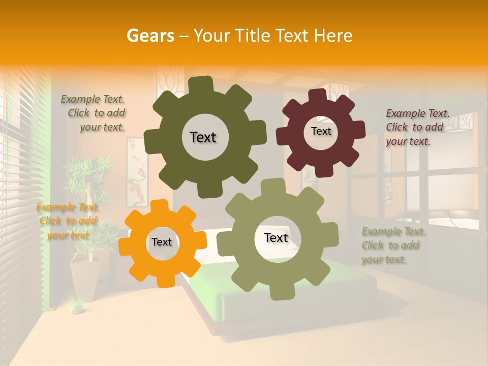 Comfortable Decorating Sleeping PowerPoint Template