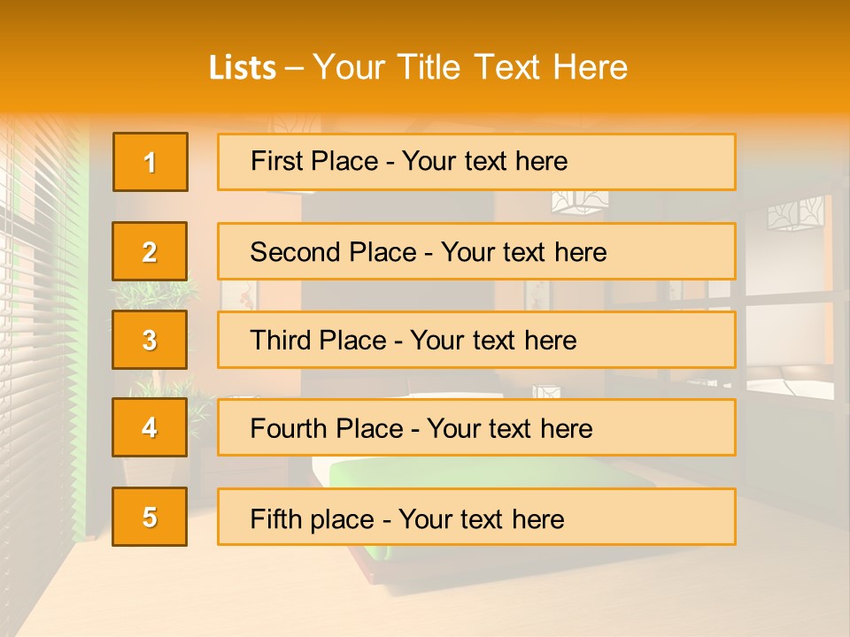 Comfortable Decorating Sleeping PowerPoint Template