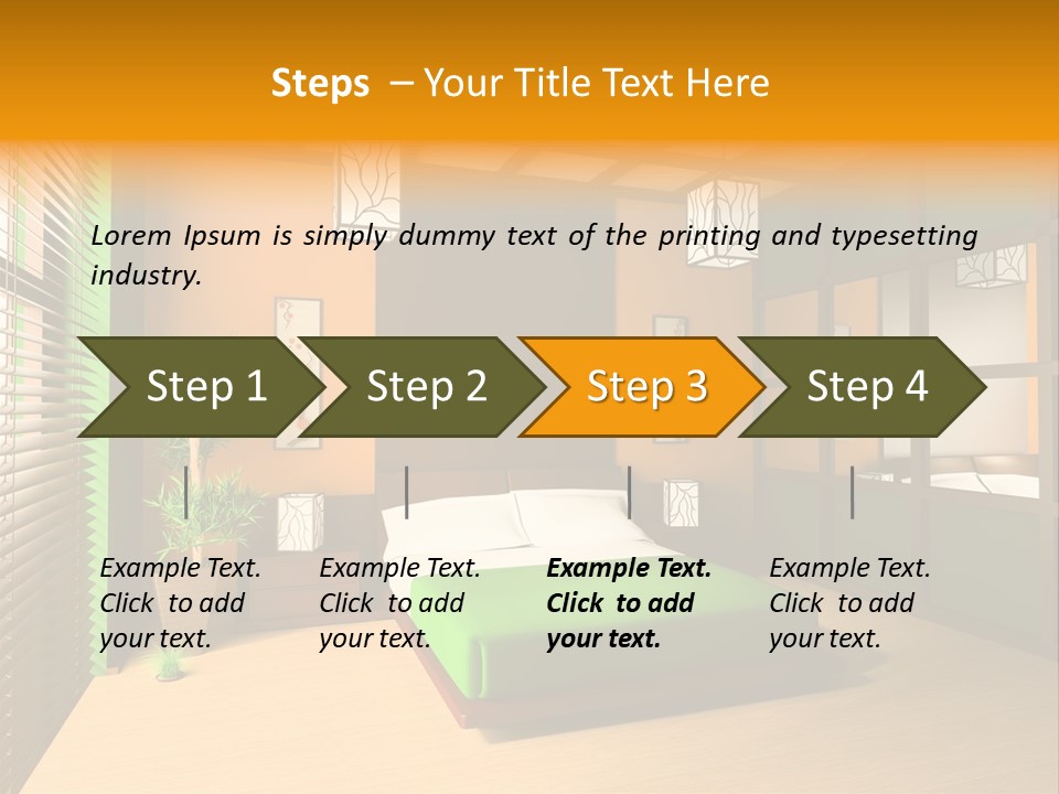 Comfortable Decorating Sleeping PowerPoint Template
