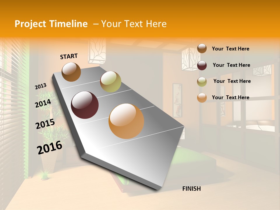 Comfortable Decorating Sleeping PowerPoint Template