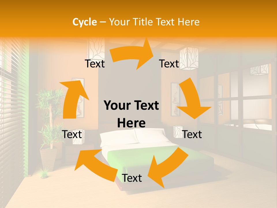 Comfortable Decorating Sleeping PowerPoint Template