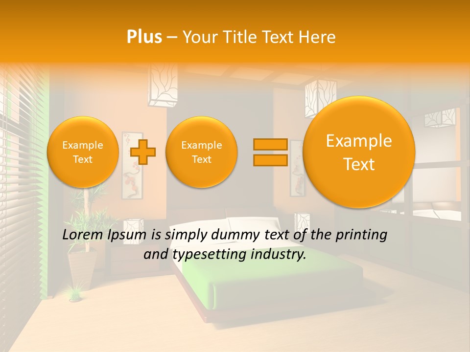 Comfortable Decorating Sleeping PowerPoint Template