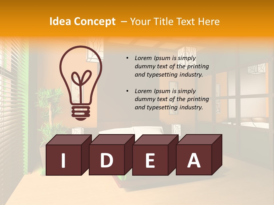 Comfortable Decorating Sleeping PowerPoint Template