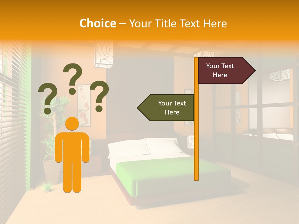 Comfortable Decorating Sleeping PowerPoint Template