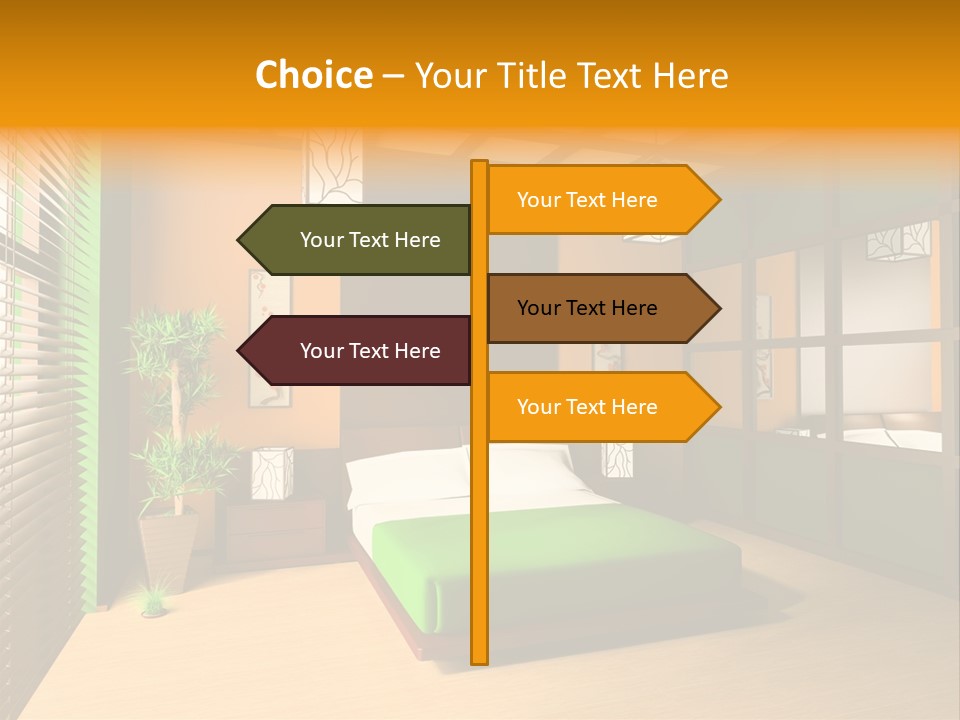 Comfortable Decorating Sleeping PowerPoint Template