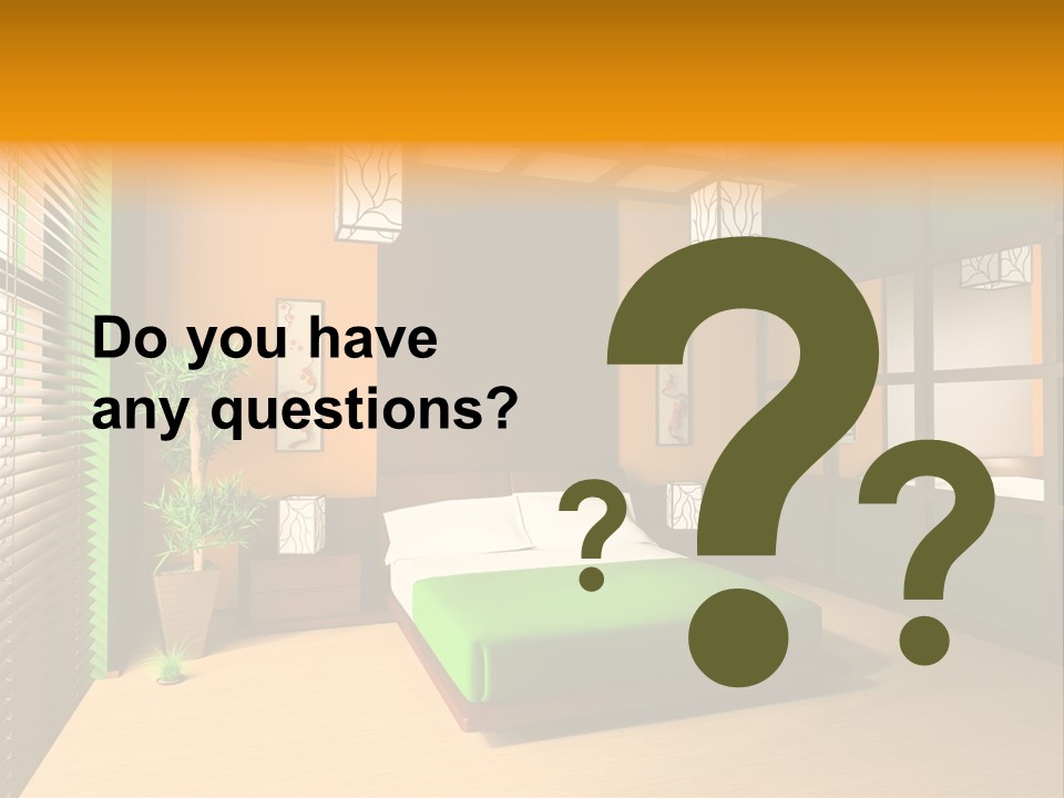 Comfortable Decorating Sleeping PowerPoint Template