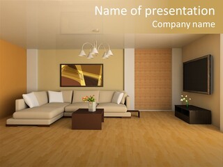 Lamp Curtain Lifestyles PowerPoint Template