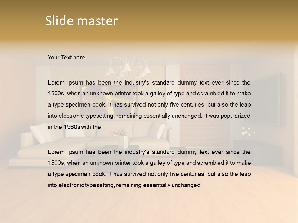 Lamp Curtain Lifestyles PowerPoint Template