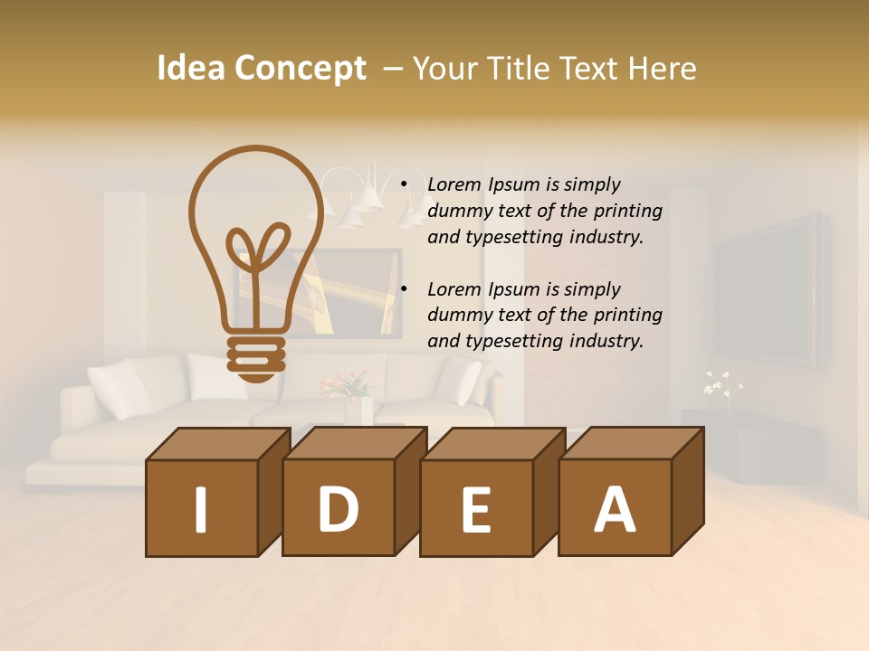 Lamp Curtain Lifestyles PowerPoint Template